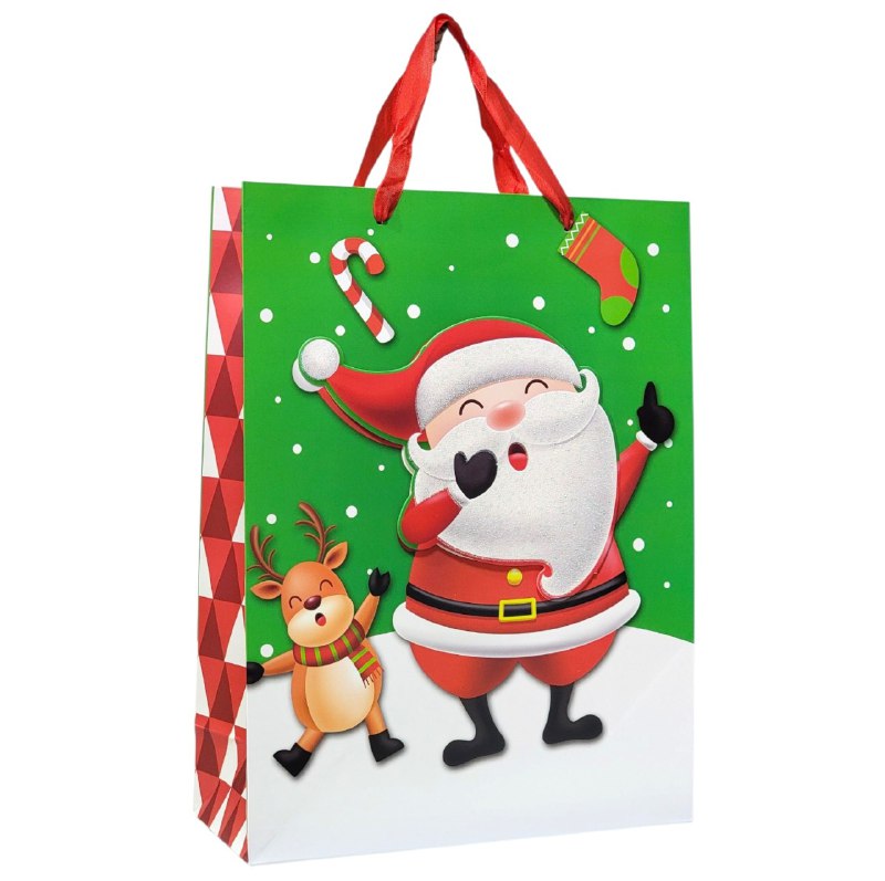 BOLSA DE REGALO NAVIDEÑA GRANDE 30X40X12CM