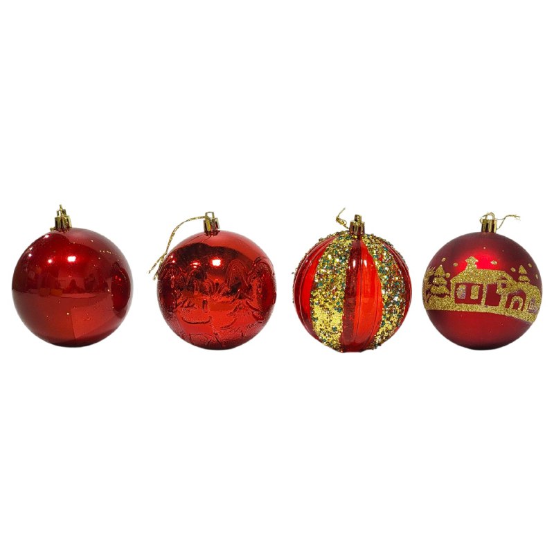 DECORACION ADORNO NAVIDEÑO PAQUETE DE 24 BOLAS DECORATIVAS, 8CM 39X58X84 IDEALES PARA DARLE UN TOQUE UNICO A TU ARBOL DE NAVIDAD
