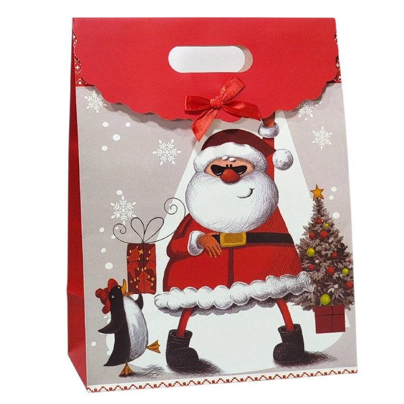 BOLSA DE REGALO NAVIDEÑA GRANDE 37X28CM