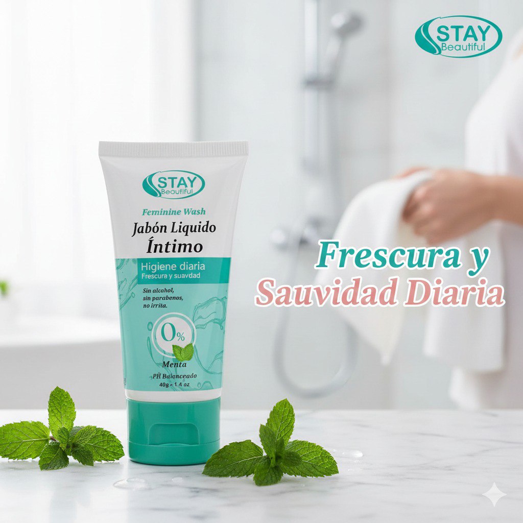 JABÓN EN LIQUIDO ÍNTIMO DE MUJER CON ESENCIA DE MENTA STAY BEAUTIFUL 40G