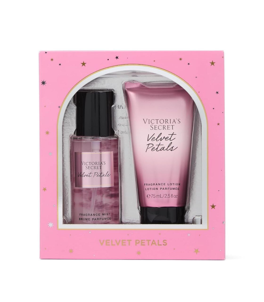 SET MINI DE VICTORIAS SECRET VELVET PETALS SPLASH Y CREMA 75MLX2