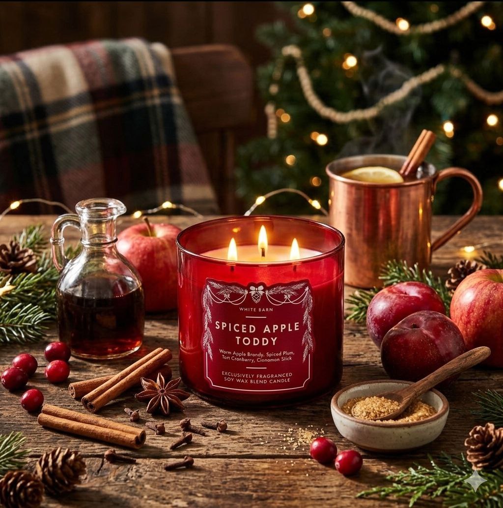 VELA AROMATICA WHITE BARN SPICED APPLE TODDY 411G