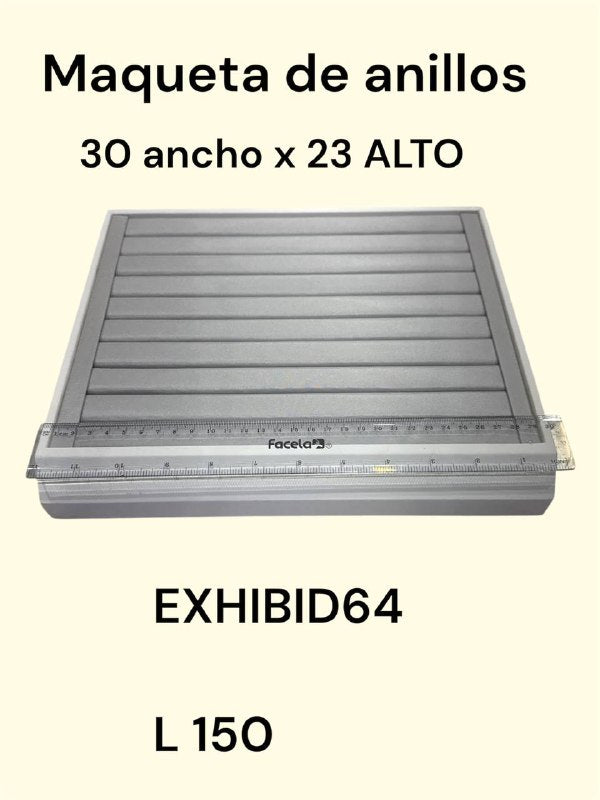 MAQUETA ESTANTE EXHIBIDOR PARA ANILLOS 30X23
