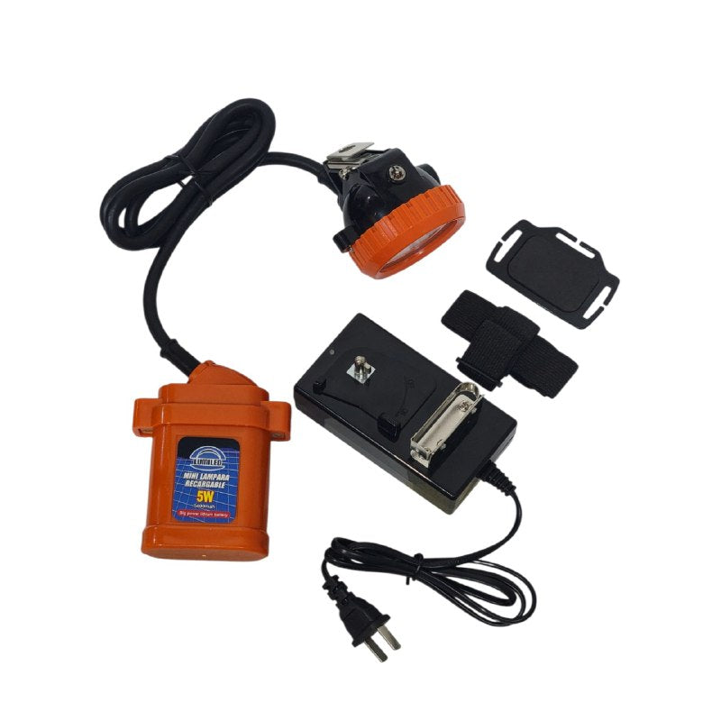 LUZ LED MINI LAMPARA RECARGABLE DE BUENA CALIDAD TIPO MINERA 5400MHA