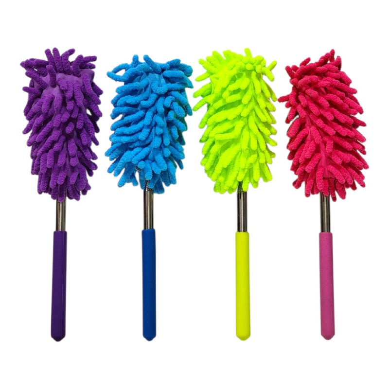 PLUMERO LIMPIADOR DE MICROFIBRA PARA LIMPIEZA 27-75CM, ATRAPA Y RETIENE EL POLVO DE MANGO EXTENSIBLE 4 COLORES