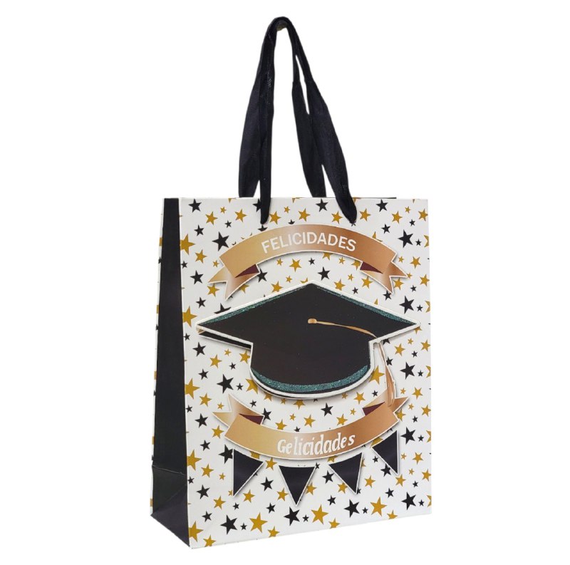 BOLSA DE REGALO DE GRADUACION PEQUEÑA 19.5X23.5X8CM