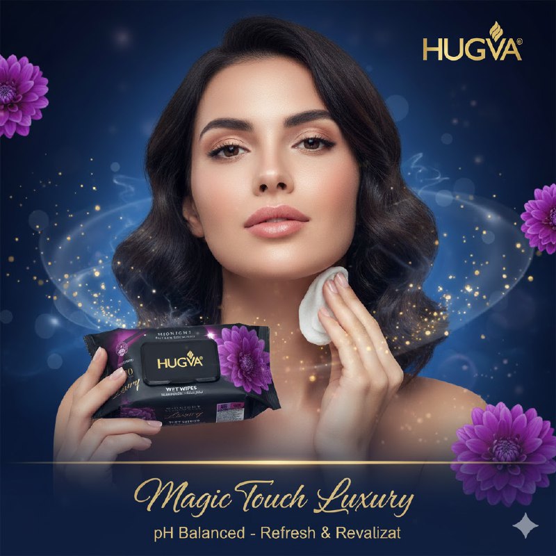 TOALLITAS HUMEDAS SUAVES CON OLOR DE PERFUME HUGVA 120UND