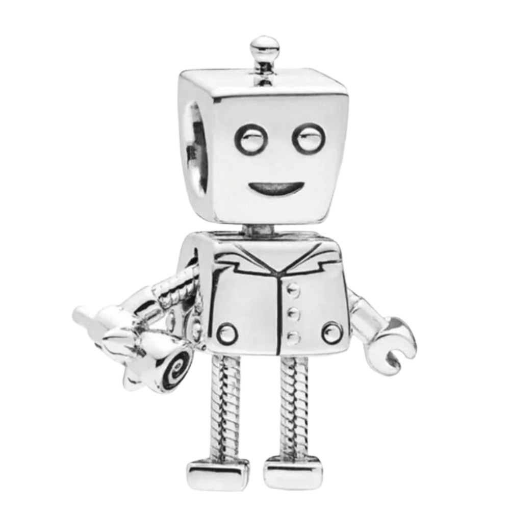 PCHARM954 ROBOT CON ROSA EN MANO