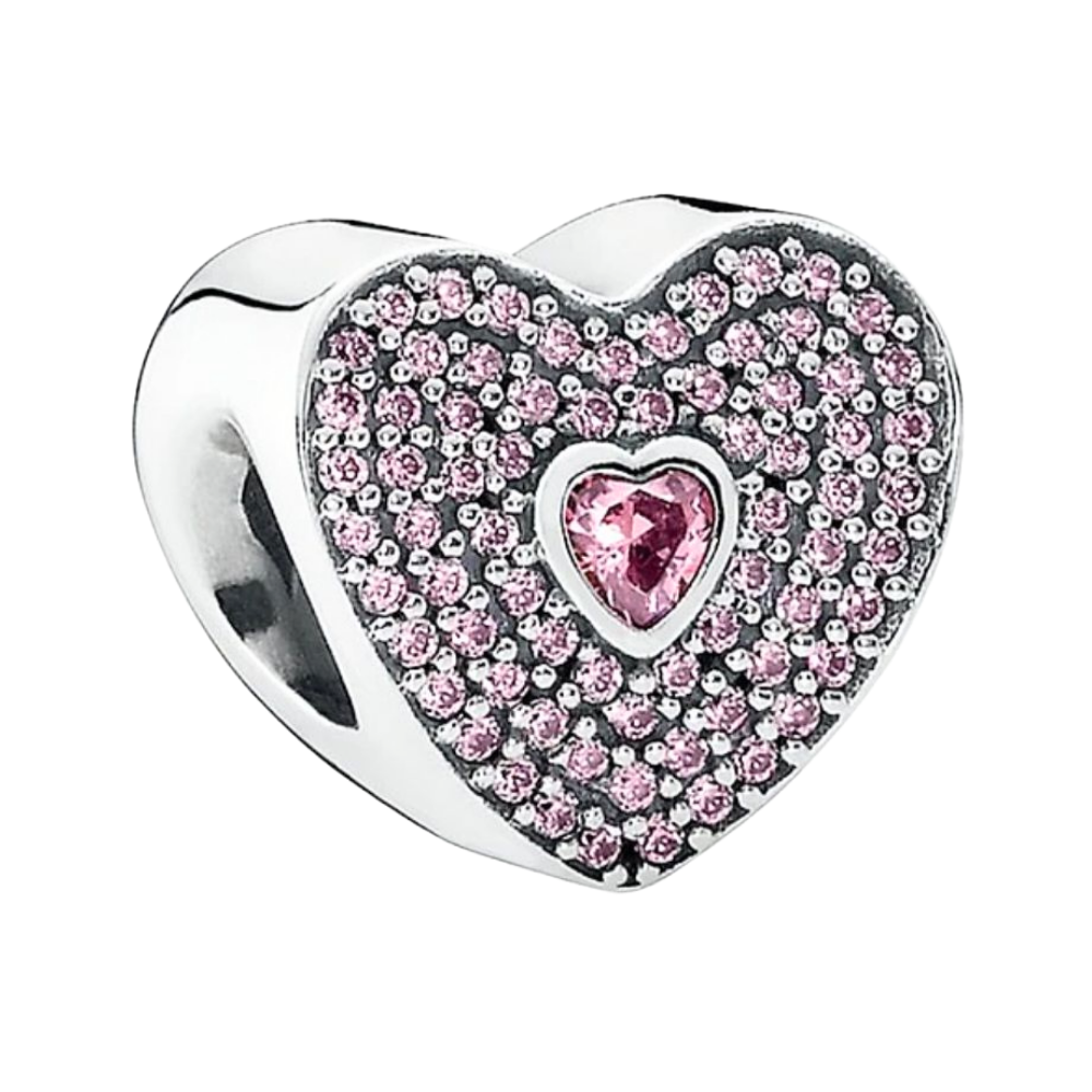 PCHARM1954 CORAZON CON CIRCONES ROSADOS