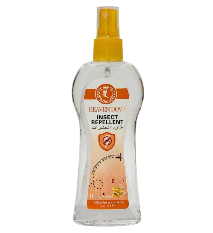 SPRAY REPELENTE DE INSECTOS DE ESENCIA DE MIEL Y HUEVO ALIVIA LA PICAZON HEAVEN DOVE 120ML