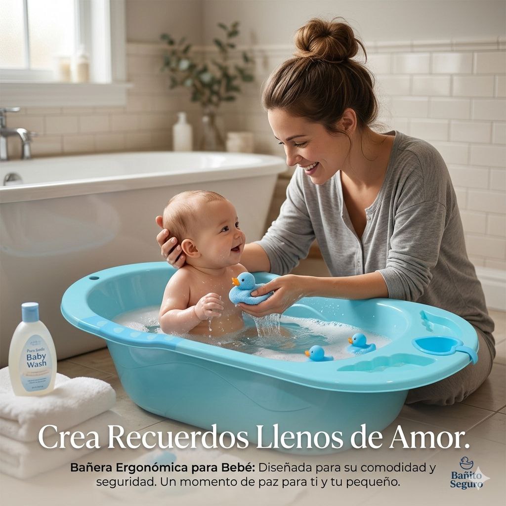 BAÑERA PARA BEBÉ DE PLASTICO DE ALTA DURABILIDAD 26X50X90CM