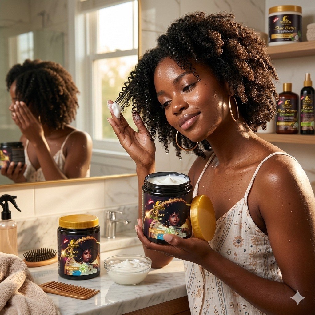 CREMA PARA PEINAR 2 EN 1 HIDRATANTE RIZOS PERFECTOS ROUSHON 1000ML