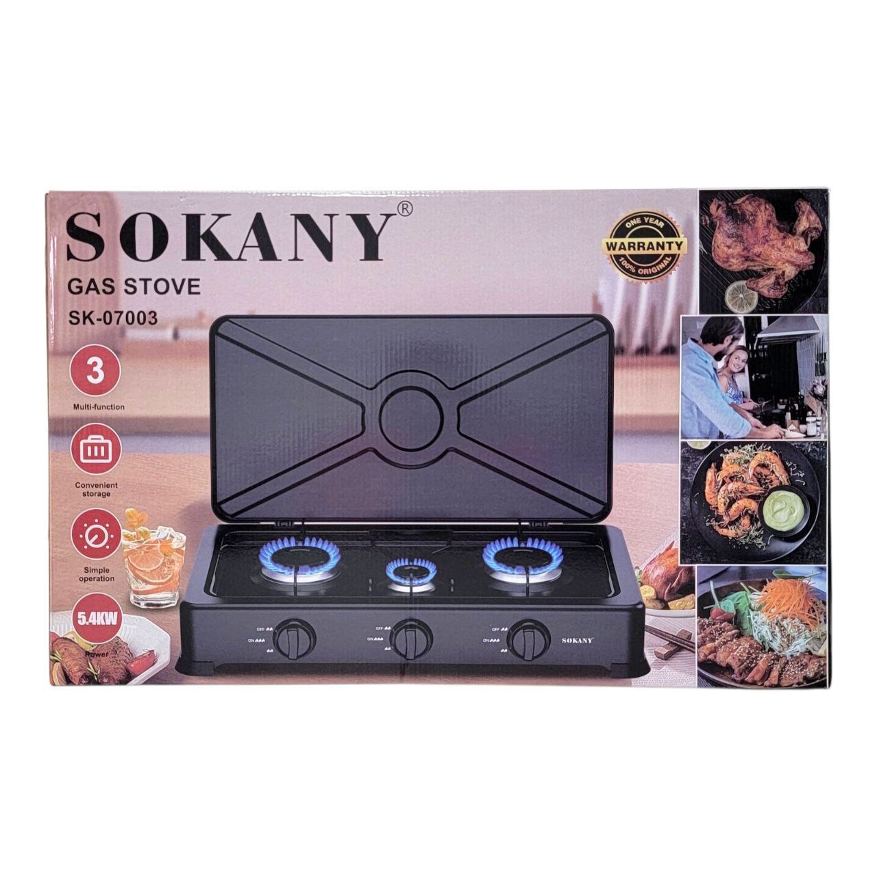 MAQUINA ESTUFA DE GAS PORTATIL DE ACERO INOXIDABLE SK-07003 SOKANY