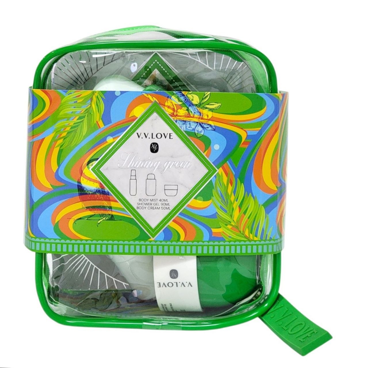 SET DE VIAJE VV LOVE SHINING GREEN CON SPLASH 3PCS (M) (AROMA SIMILAR A SOL DE JANEIRO DANCA MISTICA)