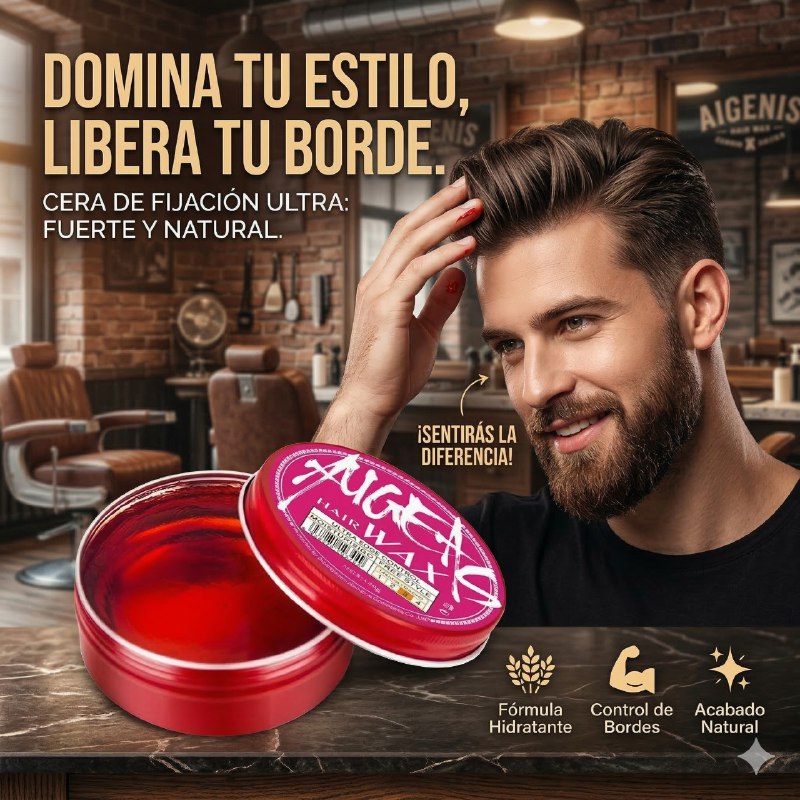 CERA PARA EL CABELLO PERFUMADA DE FIJACION FUERTE ANTI FRIZZ AUGEAS 130G