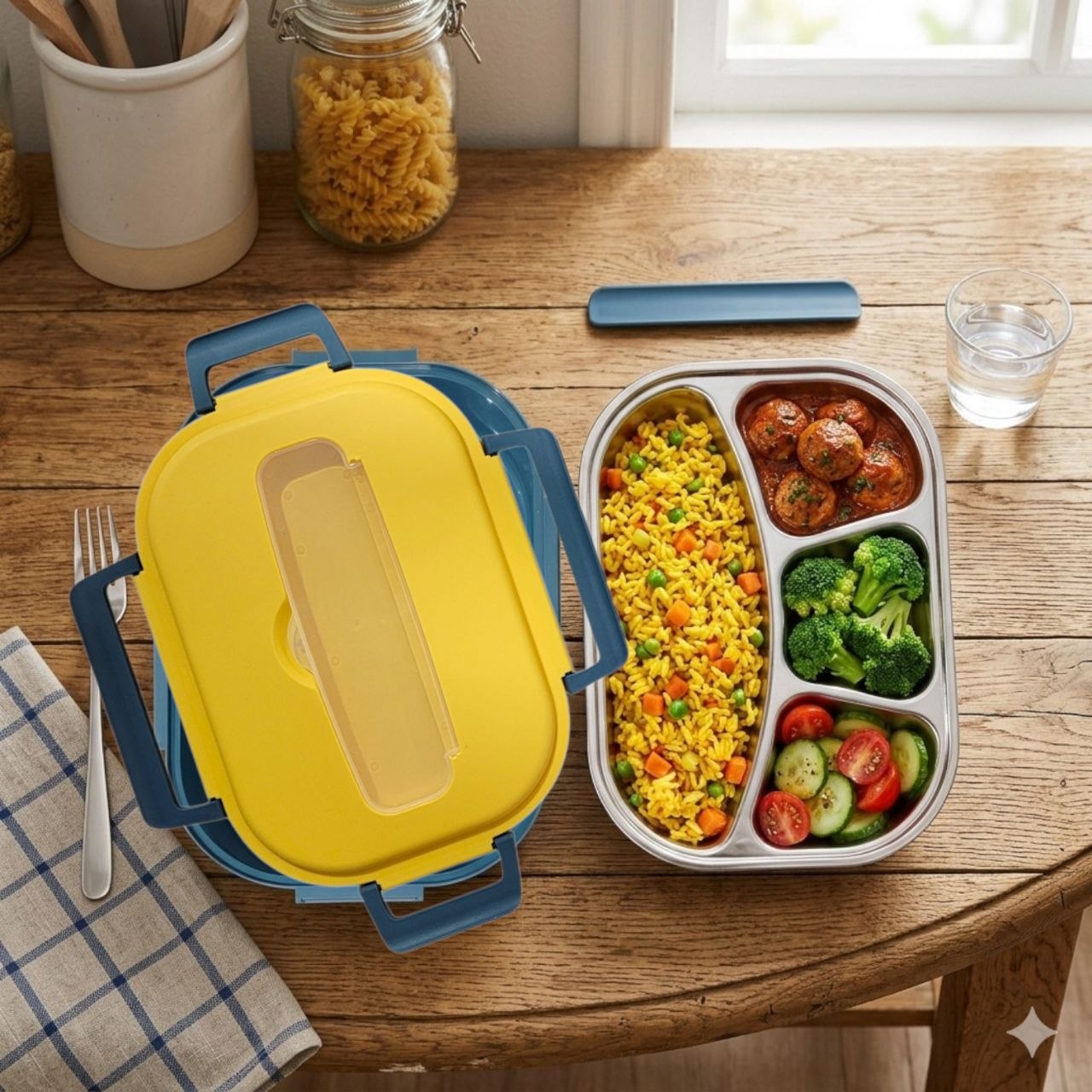 RECIPIENTE PANA PARA ALIMENTOS TERMICA DE ACERO INOXIDABLE 6X10X14CM