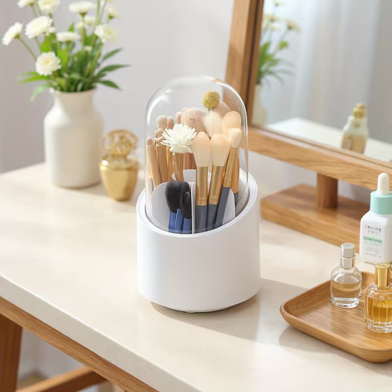 ORGANIZADOR DE BROCHAS DE MAQUILLAJE GIRATORIO LD-1005 12X23CM