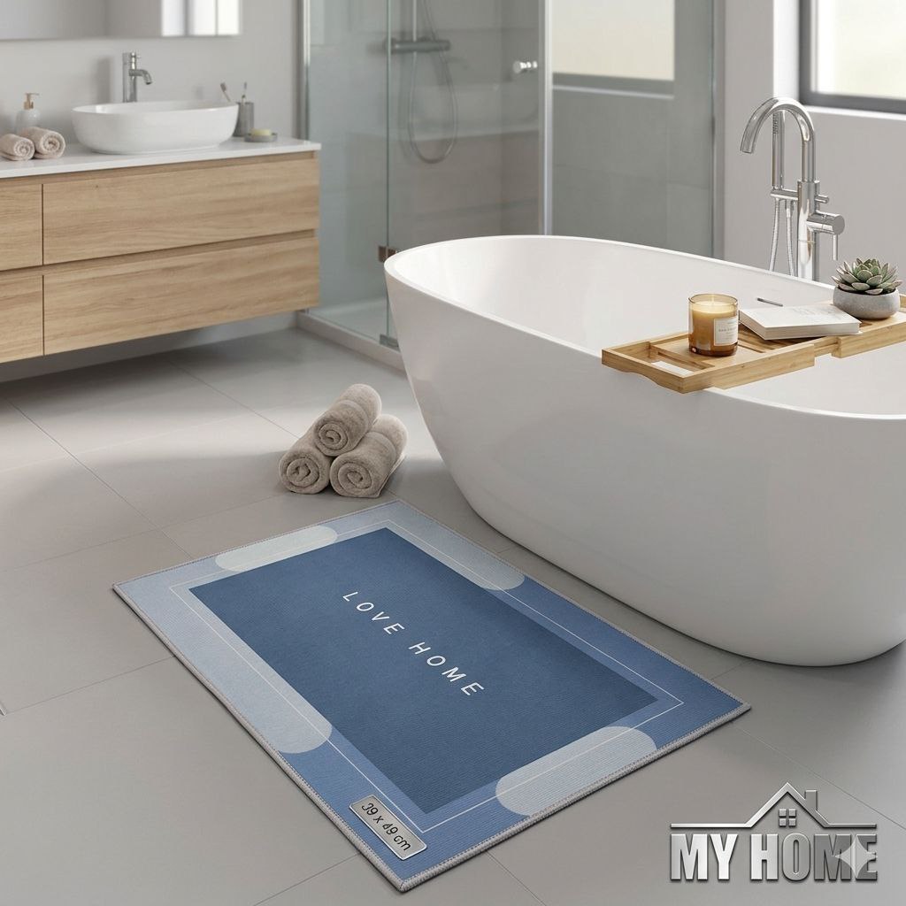 ALFOMBRA DE BAÑO ANTIDESLIZANTE MY HOME 39X49CM