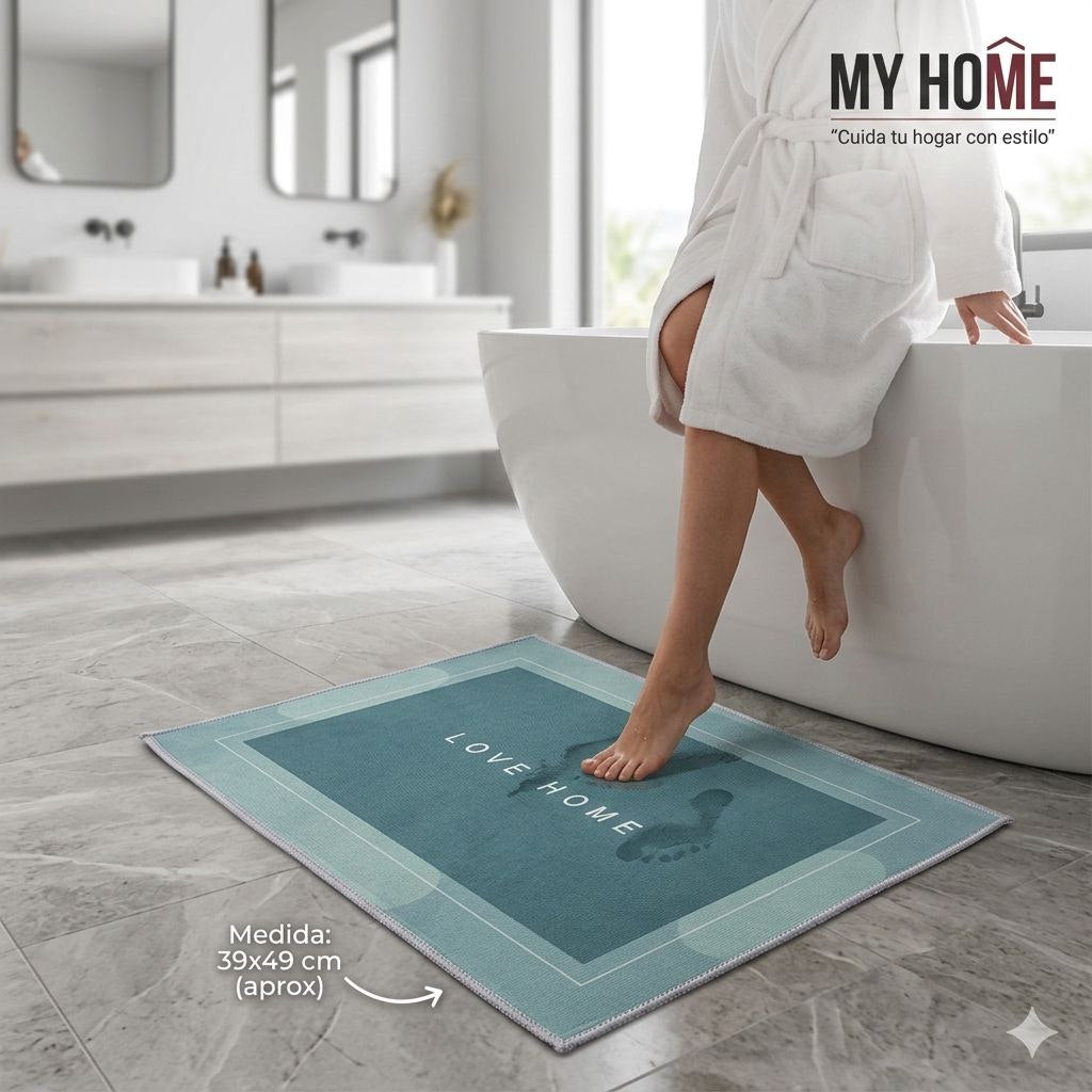 ALFOMBRA DE BAÑO ANTIDESLIZANTE MY HOME 39X49CM
