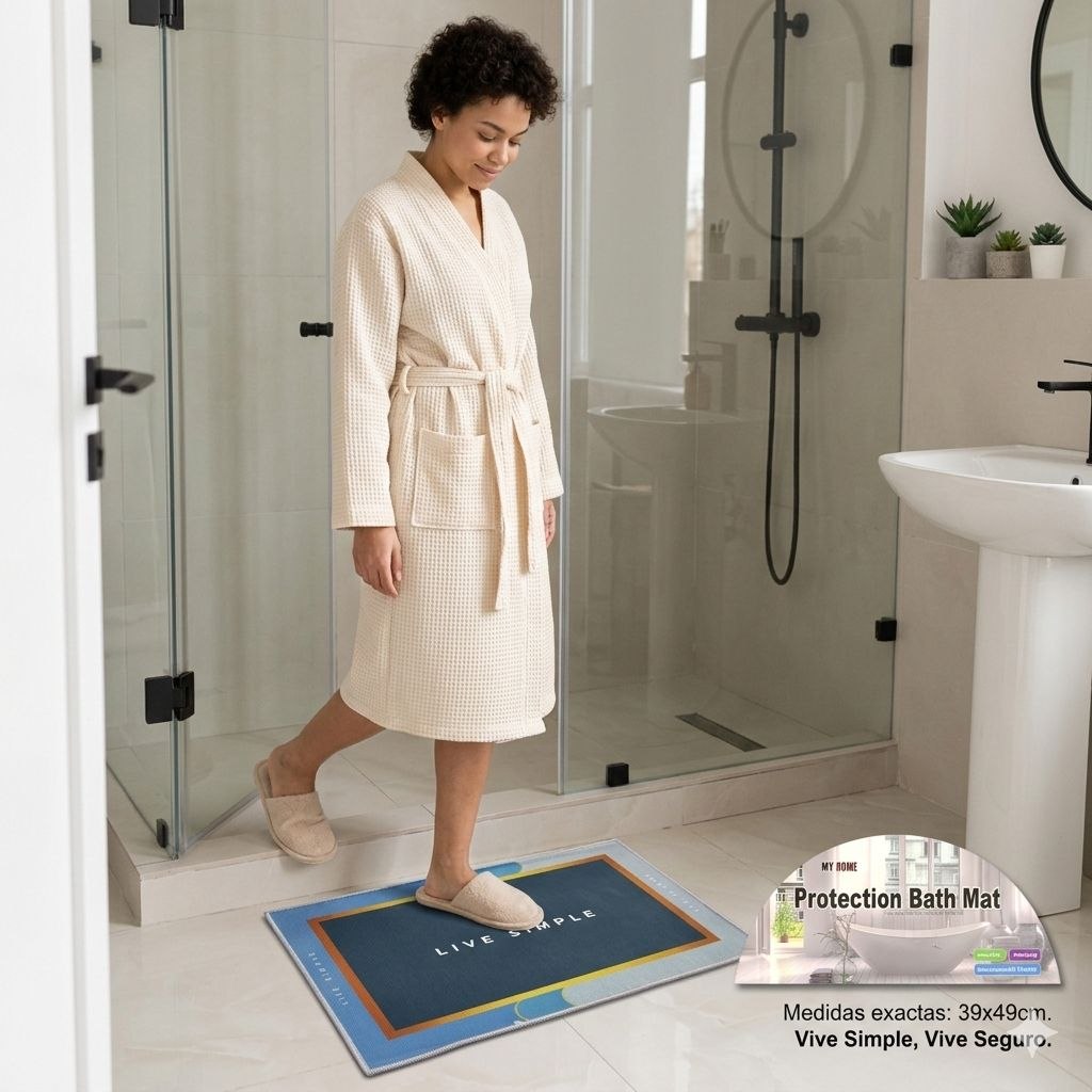 ALFOMBRA DE BAÑO ANTIDESLIZANTE MY HOME 39X49CM