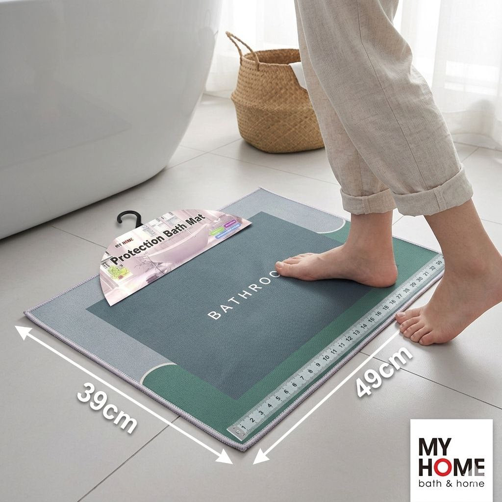 ALFOMBRA DE BAÑO ANTIDESLIZANTE MY HOME 39X49CM