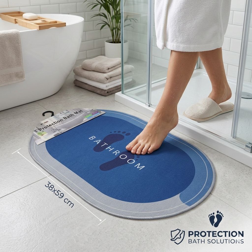 ALFOMBRA DE BAÑO ANTIDESLIZANTE MY HOME 39X49CM