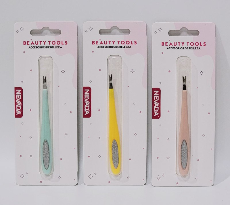 HERRAMIENTAS PARA MANICURA CORTADOR DE CUTICULA CON LIMA PARA UÑAS, ACCESORIOS DE BELLEZA NEVADA BEAUTY TOOLS