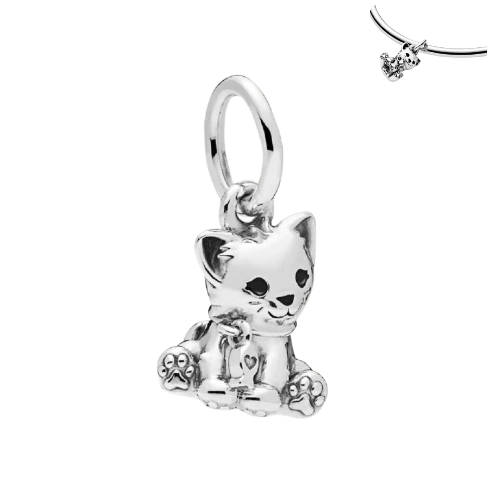 PCHARM1598 COLGANTE DE GATO CON PEZ ANIMAL