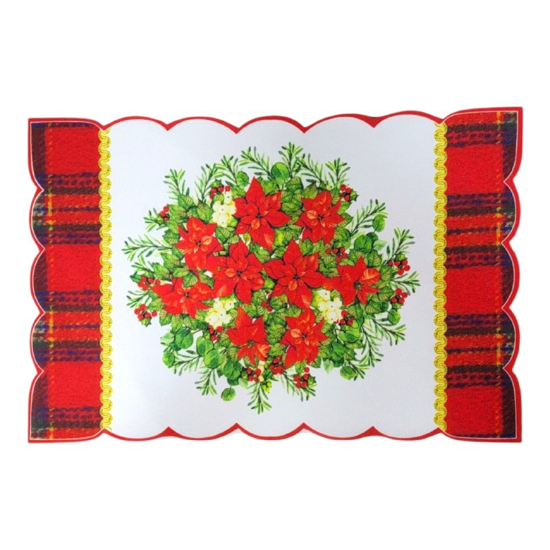 MANTEL NAVIDEÑO PARA MESA COMEDOR INDIVIDUALES FESTIVOS Y ELEGANTES, 5 ESTILOS