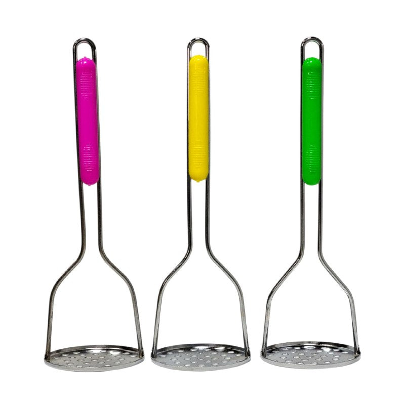 MACHACADOR MANUAL DE ACERO INOXIDABLE PARA PURE FACIL DE LIMPIAR 3 COLORES