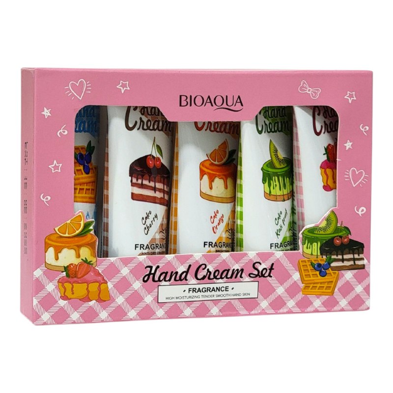 SET DE CREMAS DE MANO HIDRATANTES Y NUTRITIVAS 5PCS BIOAQUA 20GX5