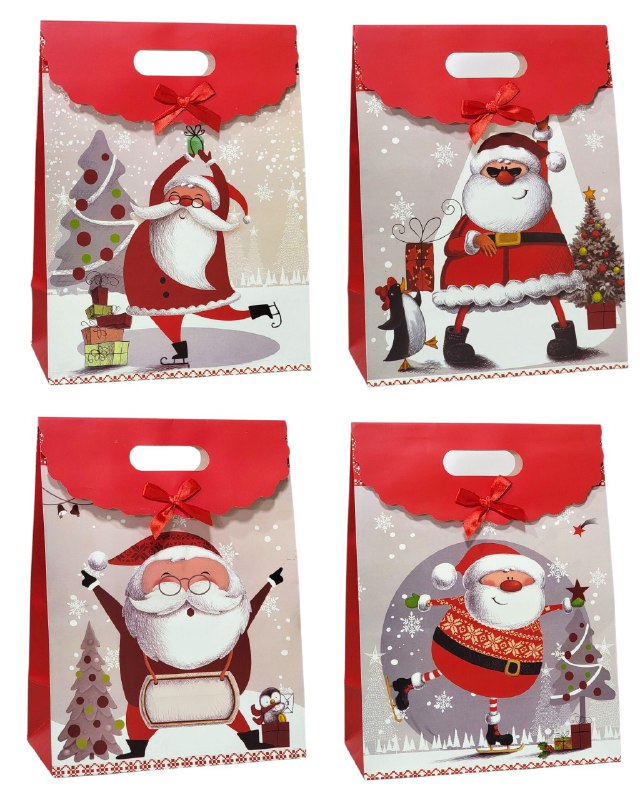 BOLSA DE REGALO NAVIDEÑA GRANDE 37X28CM