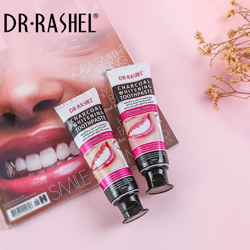 PASTA DENTAL BLANQUEADORA CON CARBON ACTIVADOR DR RASHEL 100ML