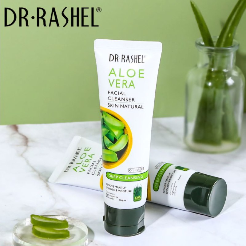LIMPIADOR FACIAL DE ALOE VERA, DEJA LA PIEL NATURALMENTE SUAVE Y NO IRRITANTE, LIMPIEZA PROFUNDA DE LOS POROS, ELIMINA SUCIEDAD Y MAQUILLAJE, PUNTOS NEGROS, GRASA DR RASHEL SKIN CARE 100G