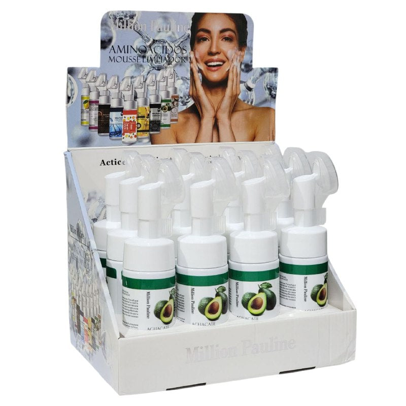 LIMPIADOR FACIAL DE AMINOACIDOS DE AGUACATE DE LIMPIEZA PROFUNDA 150G, LIMPIEZA PROFUNDA Y REVITALIZANTE PARA TU PIEL, PROPORCIONA UNA ESPUMA DELICADA Y ABUNDANTE QUE ELIMINA SUCIEDAD E IMPUREZAS MILLION PAULINE