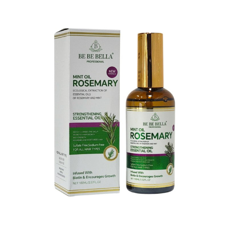 ACEITE PARA EL CABELLO DE MENTA Y ROMERO PROMUEVE EL CRECIMIENTO DEL CABELLO BE BE BELLA 100ML