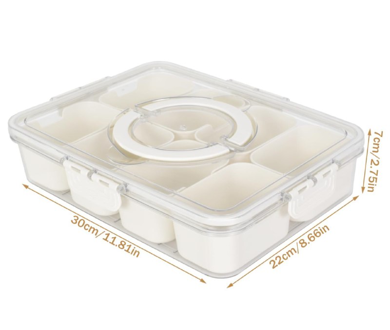 ORGANIZADOR RECIPIENTE DE ALIMENTOS MULTIDIVISION ELEGANTE 28X21X6.5CM MAGIC SPICE GRID