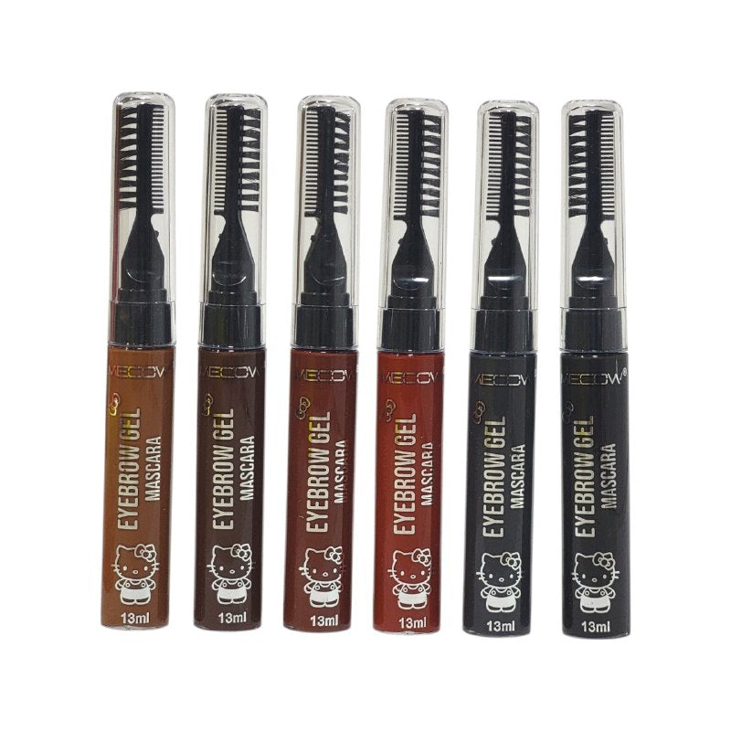 MASCARA DE GEL Y CEPILLO PARA CEJAS ESPESANTE DE LARGA DURACION 16H MECOW 13ML