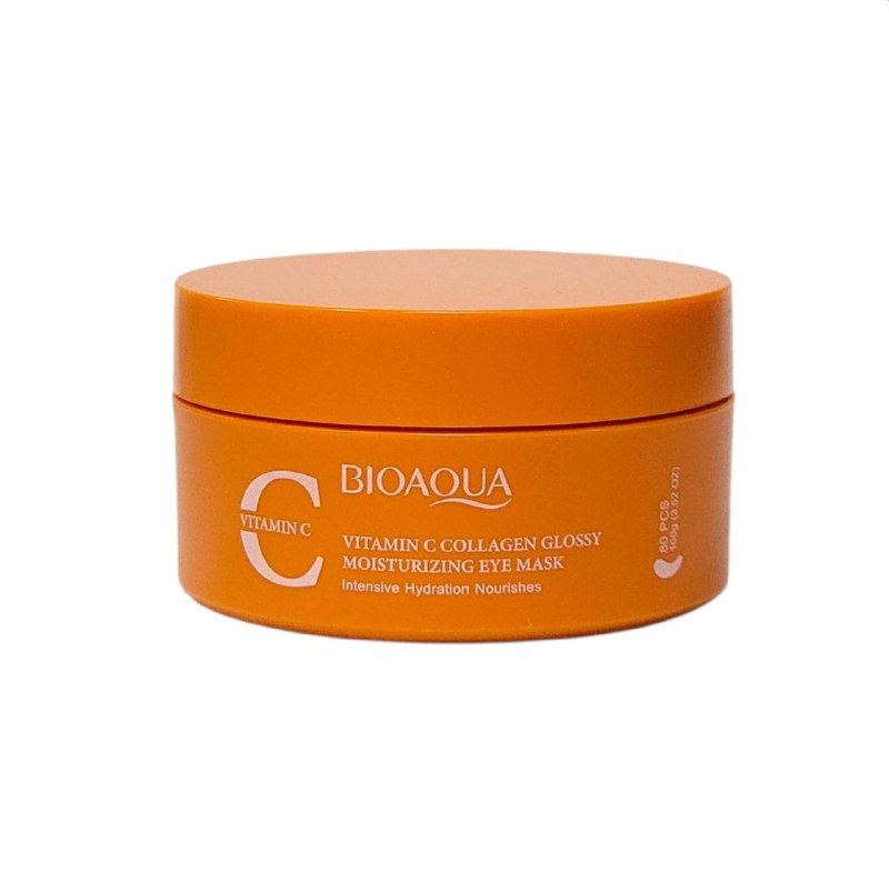 MASCARILLA FACIAL HIDRATANTE PARA OJOS CON VITAMINA C Y COLAGENO 100G, REPONE PROFUNDAMENTE LA HUMDAD, SUAVIZA Y REJUVENECE LA PIEL ALREDEDOR DE LOS OJOS BIOAQUA