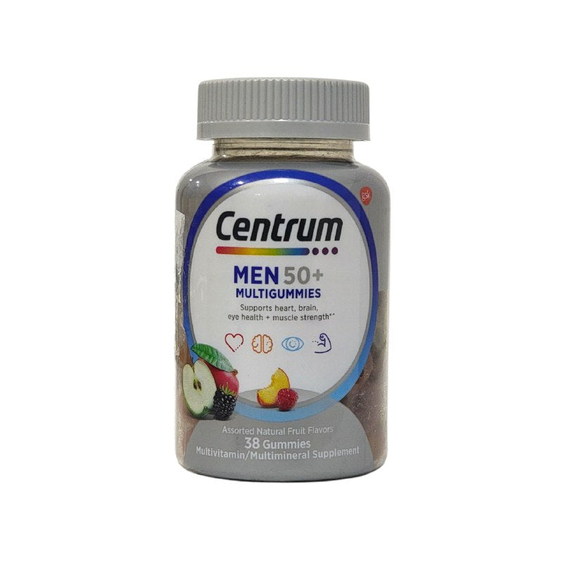 VITAMINAS EN GOMITAS PARA HOMBRE DE 50+ PARA LA SALUD DEL CORAZON, CEREBRO, OJOS, ETC CENTRUM 30UND