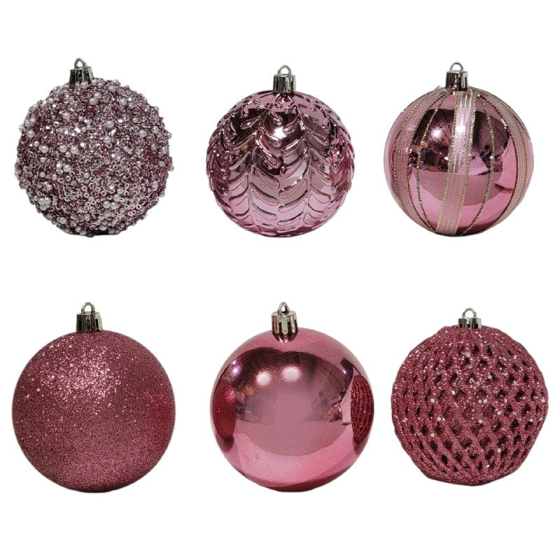 DECORACION ADORNO NAVIDEÑO PAQUETE DE 16 BOLAS DECORATIVAS, 8CM 49X49X65 IDEALES PARA DARLE UN TOQUE UNICO A TU ARBOL DE NAVIDAD