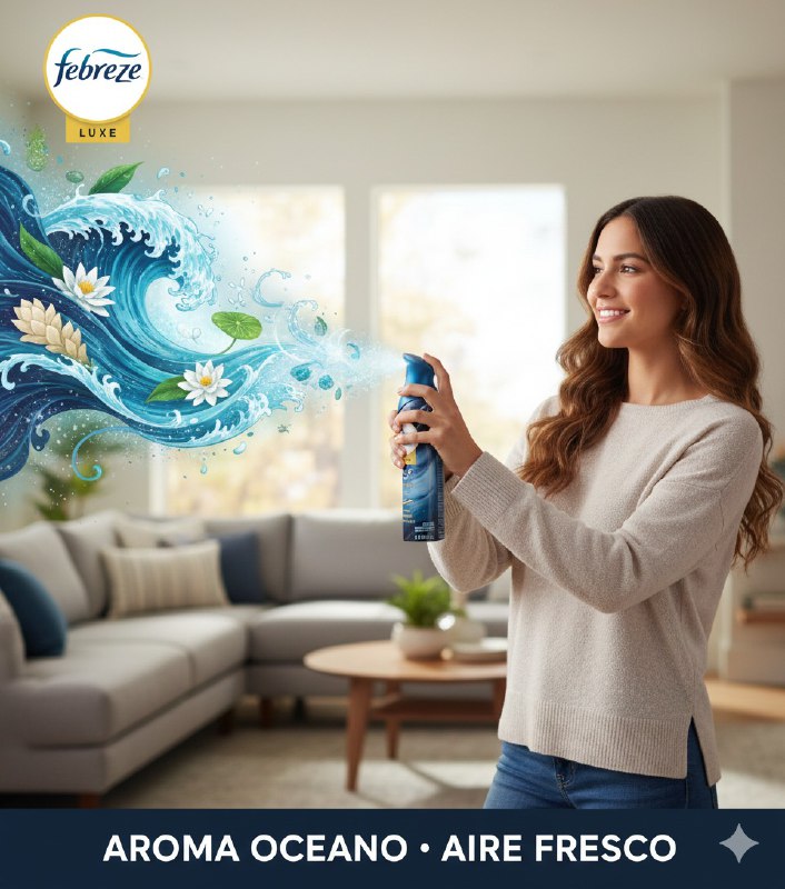 AMBIENTADOR AROMATIZANTE EN SPRAY DE OCEANO FEBREZE 250G