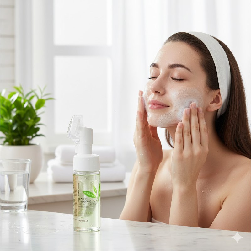 LIMPIADOR FACIAL DE TE VERDE CON AMINOACIDOS SUAVIZANTES 150G, ESPUMA RICA Y DELICADA DEJA LA PIEL SUAVE Y LIMPIA MILLION PAULINE