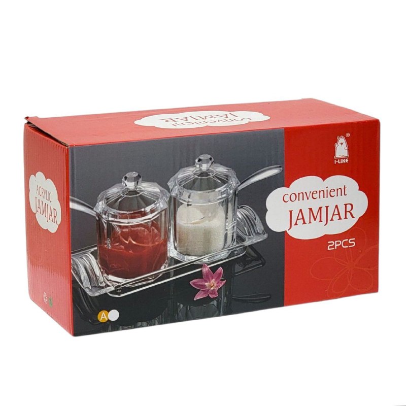 ORGANIZADOR RECIPIENTE ALMACENADOR, TARROS EN SET DE 2UND DE ACRILICO PARA ALMACENAR ESPECIAS, AZUCAR, ECT CON CUCHARAS Y BANDEJA