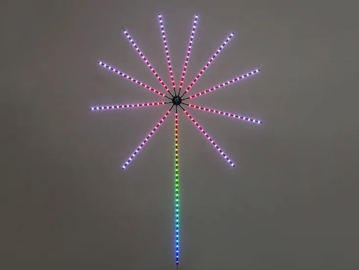 LUZ LED DE FUEGOS ARTIFICIALES NAVIEÑA RGB APLICACION DE CONTROL INTELIGENTE IC PARA INTERIORES