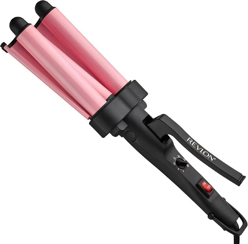 RIZADORA ENCOLOCHADORA JUMBO DE 3 BARRILES CON VOLUMEN DE REVESTIMIENTO CERAMICO DE TURMALINA REVLON