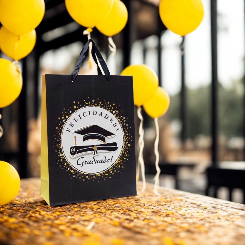 BOLSA DE REGALO DE GRADUACION GRANDE 30X40X12CM