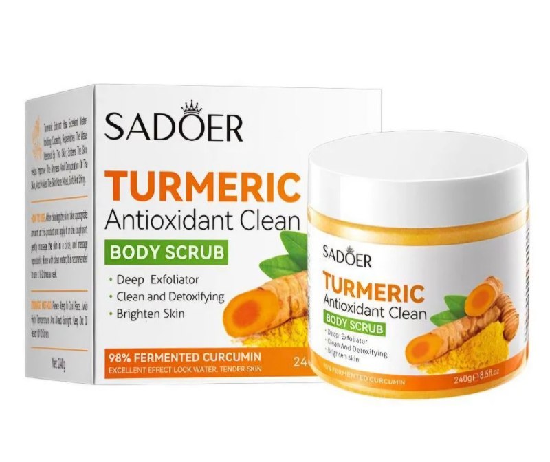 EXFOLIANTE CORPORAL ANTIOXIDANTE CON EXTRACTO DE CURCUMA SADOER 240G