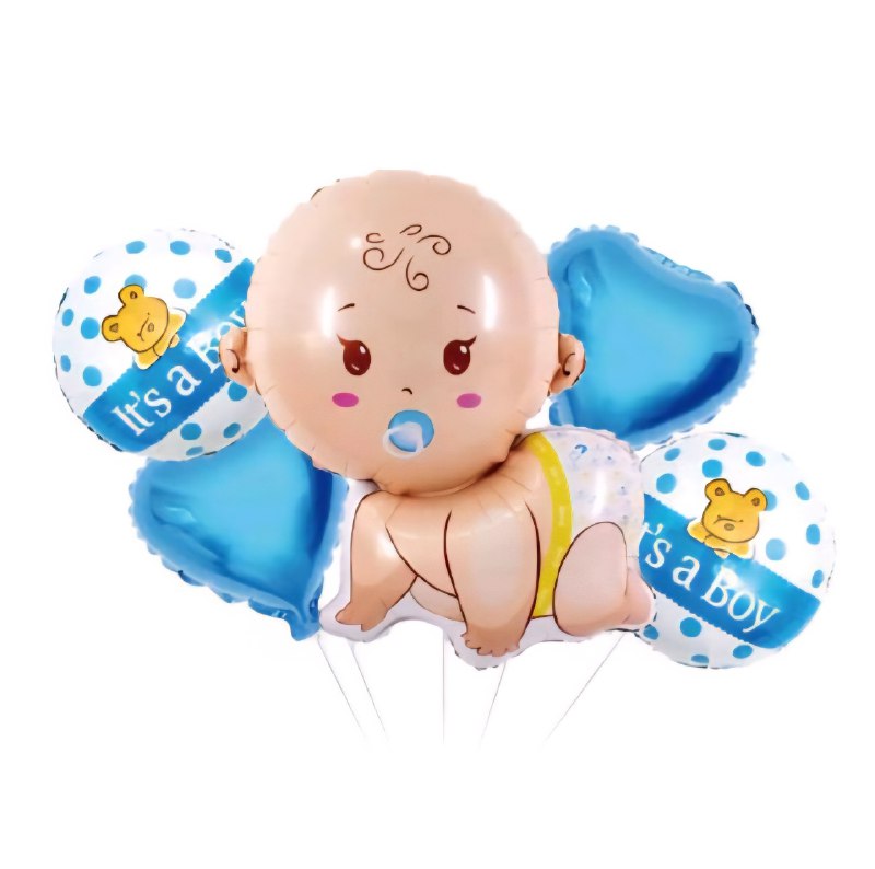 DECORACION ADORNO PAQUETE DE GLOBOS DE BABY SHOWER DE 5 PIEZAS FEIFAN BALLOON
