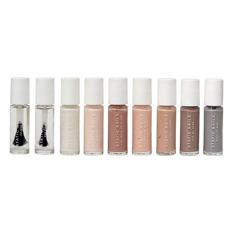 SET DE ESMALTES DE UÑAS LIQUIDO EDICION LIMITADA STATIC NAILS 9UNDX45ML